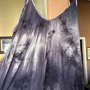 Carly Jean cotton blue tie dye romper with pockets size s/m